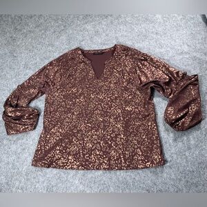 Elegant Brown Textured Top